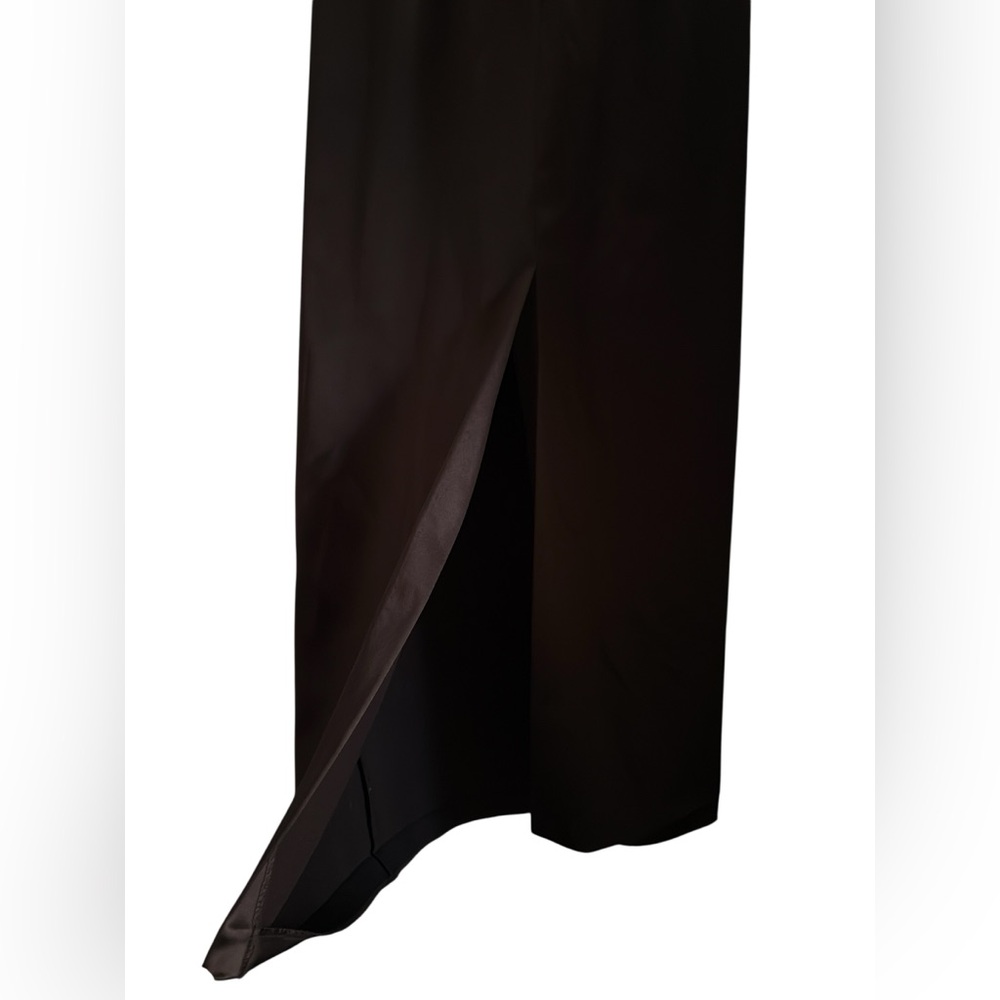 Zara Black Satin Slim Slip Midi Dress - Picture 7 of 9